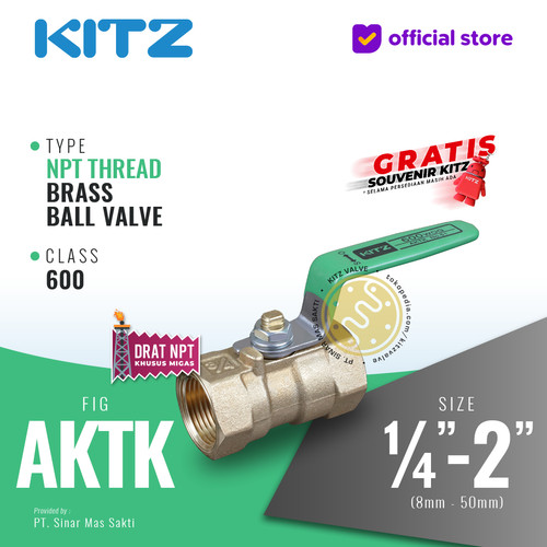 [EZR.2200240] Ball Valve NPT KITZ Fig. 600 AKTK , Drat Kasar NPT