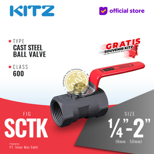 [EZR.2200243] Ball Valve Carbon Steel KITZ Fig. 600 SCTK ,  Drat / Screw