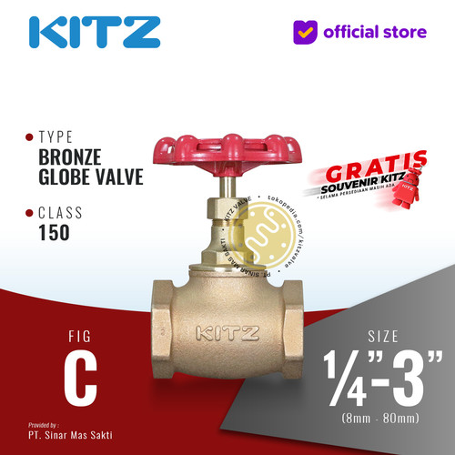 [EZR.2200266] Globe Valve Bronze KITZ Fig. 150 C , Drat / Screw