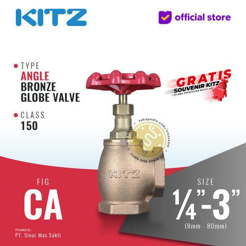 [EZR.2200267] Angle Globe Valve Bronze KITZ Fig. 150 CA , Drat / Screw