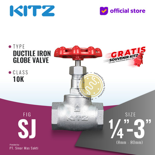 [EZR.2200268] Globe Valve Ductile Iron KITZ Fig. 10 SJ , Drat / Screw