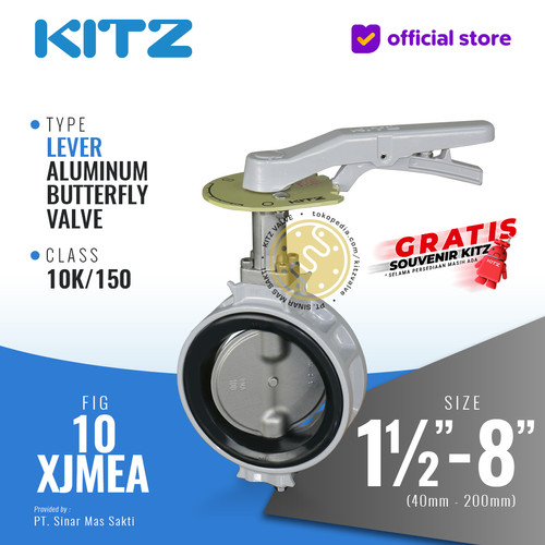 [EZR.2200273] Butterfly Valve Aluminum KITZ Fig. 10XJMEA - LEVER - Flange