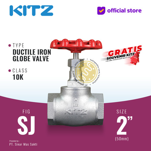 [EZR.2200300] Globe Valve Ductile KITZ Fig. 10 SJ , 2" - 50A - 50mm , Drat / Screw