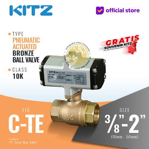[EZR.2200346] Ball Valve Pneumatic Bronze KITZ Fig. C-TE , Drat / Screw
