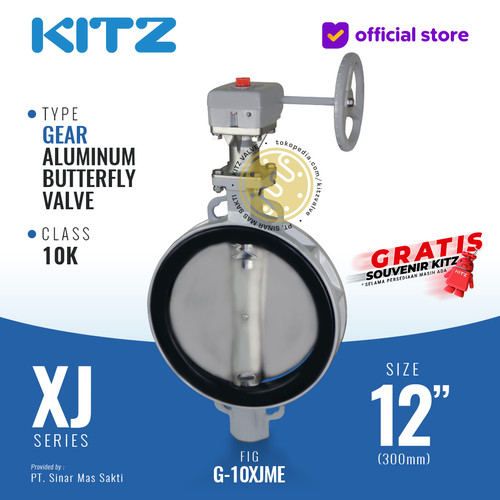 [EZR.2200362] Butterfly Valve Aluminum KITZ Fig. G-10XJME , 12" - 300A - 300mm, GEAR