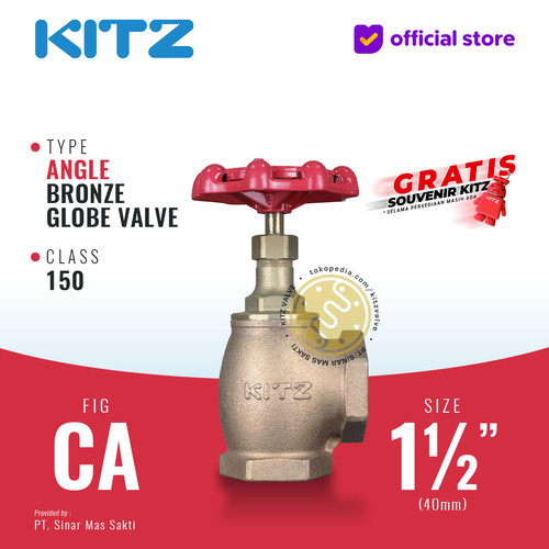 [EZR.2200373] KITZ Angle Globe Valve Fig. 150 CA , 1 1/2" - 40mm , Drat / Screw