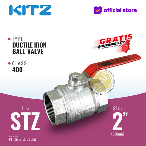[EZR.2200401] KITZ Ductile Ball Valve Fig. 400 STZ , 2" - 50A - 50mm , Drat Screw