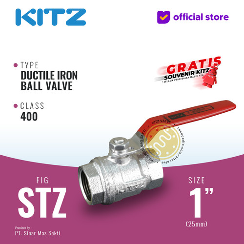 [EZR.2200404] KITZ Ductile Ball Valve Fig. 400 STZ , 1" - 25A - 25mm , Drat Screw