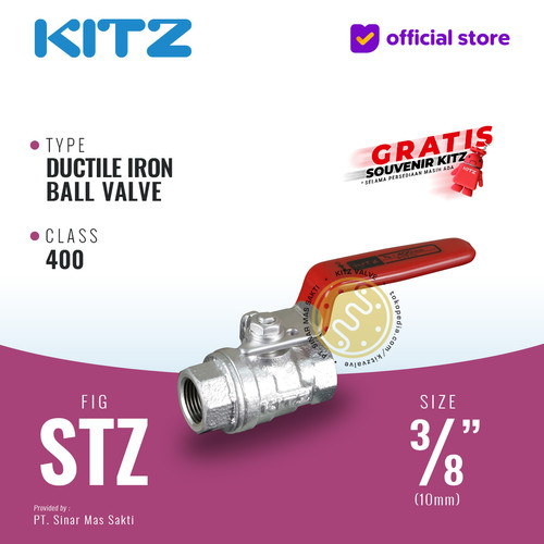 [EZR.2200407] KITZ Ductile Ball Valve Fig. 400 STZ , 3/8" - 10A - 10mm , Drat Screw