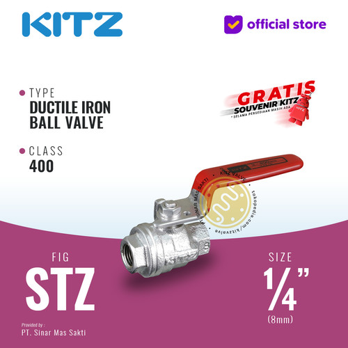 [EZR.2200408] KITZ Ductile Ball Valve Fig. 400 STZ , 1/4" - 8A - 8mm , Drat Screw