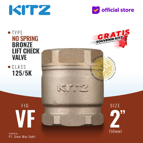 [EZR.2200409] KITZ Tusen Klep Lift Check Valve Fig. 125 VF , 2" - 50A - 50mm , Drat