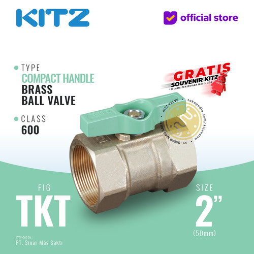 [EZR.2200432] KITZ Compact Ball Valve Fig. 600 TKT, 2" - 50A - 50mm , Drat Screw