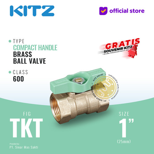 [EZR.2200434] KITZ Compact Ball Valve Fig. 600 TKT, 1" - 25A - 25mm , Drat Screw