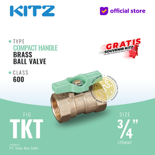 [EZR.2200435] KITZ Compact Ball Valve Fig. 600 TKT, 3/4" - 20A - 20mm , Drat Screw