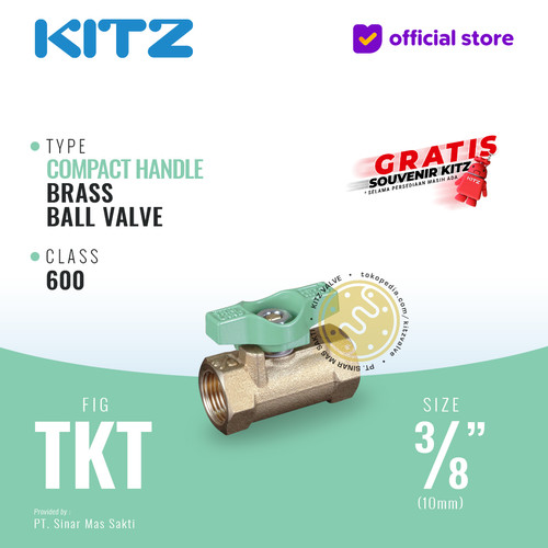 [EZR.2200437] KITZ Compact Ball Valve Fig. 600 TKT, 3/8" - 10A - 10mm , Drat Screw