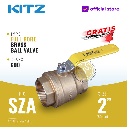 [EZR.2200439] KITZ Full Port Ball Valve Fig. 600 SZA , 2" - 50A - 50mm , Drat Screw