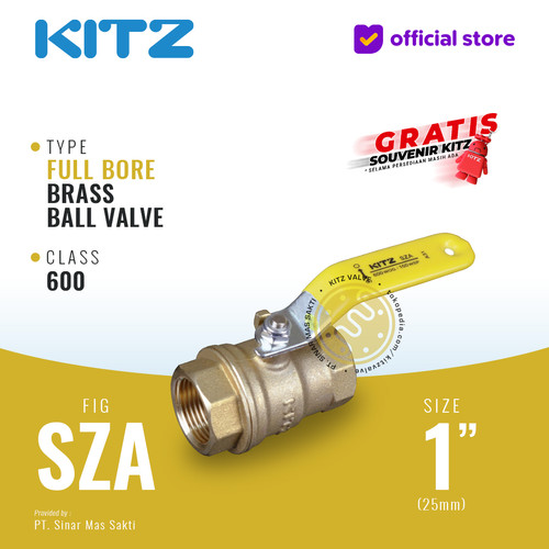 [EZR.2200442] KITZ Full Port Ball Valve Fig. 600 SZA , 1" - 25A - 25mm , Drat Screw