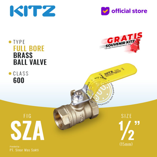 [EZR.2200444] KITZ Full Port Ball Valve Fig. 600 SZA , 1/2" - 15mm , Drat Screw