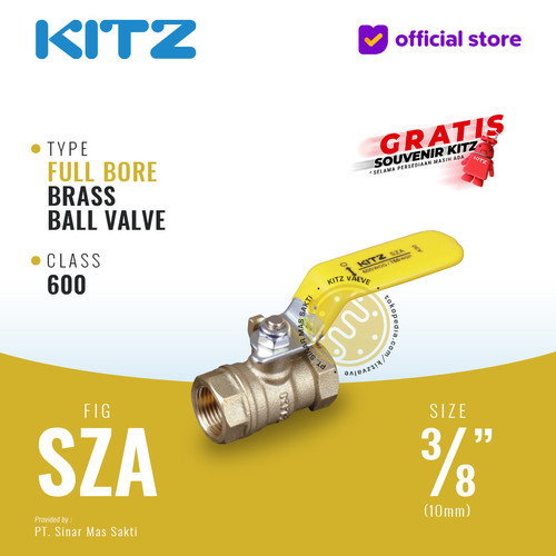 [EZR.2200445] KITZ Full Port Ball Valve Fig. 600 SZA , 3/8" - 10mm , Drat Screw