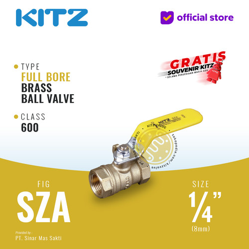 [EZR.2200446] KITZ Full Port Ball Valve Fig. 600 SZA , 1/4" - 8A - 8mm , Drat Screw