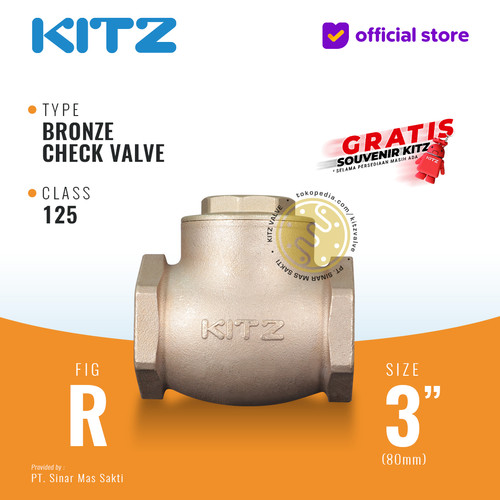 [EZR.2200448] Klep Tabok / Check Valve KITZ Fig. 125 R, 3" - 80mm , Drat / Screw