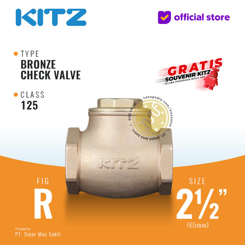 [EZR.2200449] Klep Tabok / Check Valve KITZ Fig. 125 R, 2 1/2" - 65mm , Drat / Screw