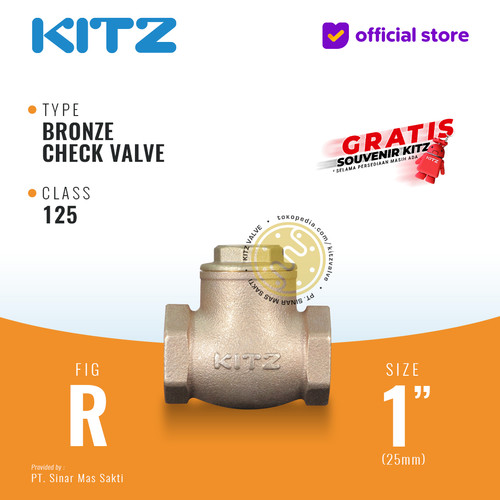 [EZR.2200453] Klep Tabok / Check Valve KITZ Fig. 125 R, 1" -25mm , Drat / Screw