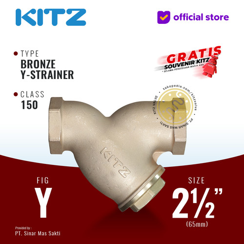 [EZR.2200458] KITZ Bronze Y Strainer Fig. 150 Y, 2 1/2" - 65A - 65mm , Drat / Screw