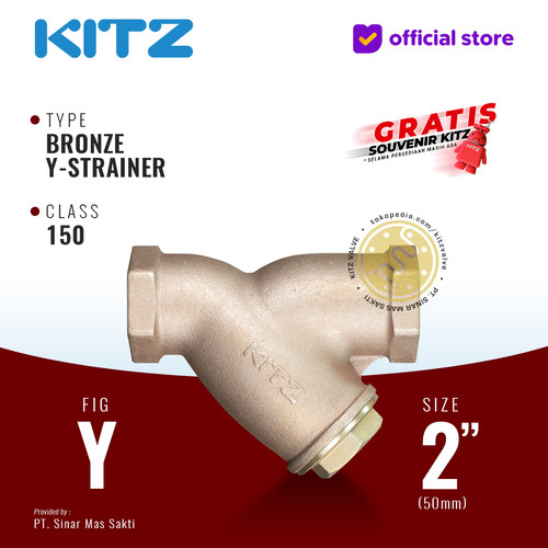 [EZR.2200459] KITZ Bronze Y Strainer Fig. 150 Y, 2" - 50A - 50mm , Drat / Screw