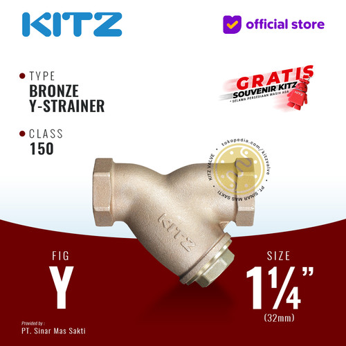 [EZR.2200461] KITZ Bronze Y Strainer Fig. 150 Y, 1 1/4" - 32A - 32mm , Drat / Screw