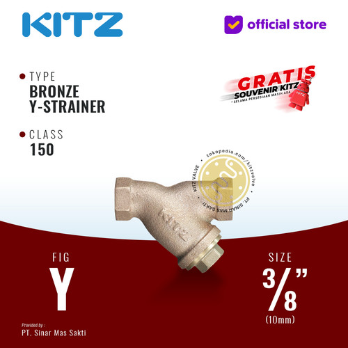 [EZR.2200465] KITZ Bronze Y Strainer Fig. 150 Y, 3/8" - 10A - 10mm , Drat / Screw