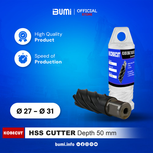 [EZM.4000079] Matabor Kobecut HSS O 27 s/d 31, max. tebal 50 mm.
