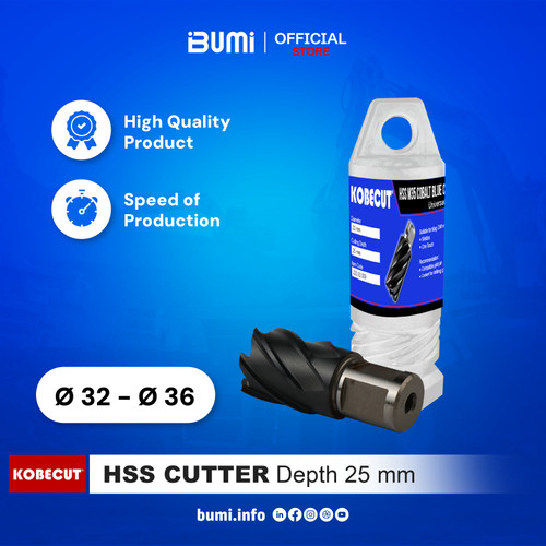 [EZM.4000085] Matabor Kobecut HSS O 32 s/d 36, max. tebal 25 mm.