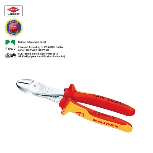 [EZM.4000114] Knipex - Tang Potong Diagonal Tuas Tinggi 160 mm VDE Tested