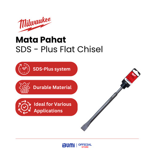 [EZM.4000166] Milwaukee Accessories - Mata Pahat, SDS - Plus Flat Chisel