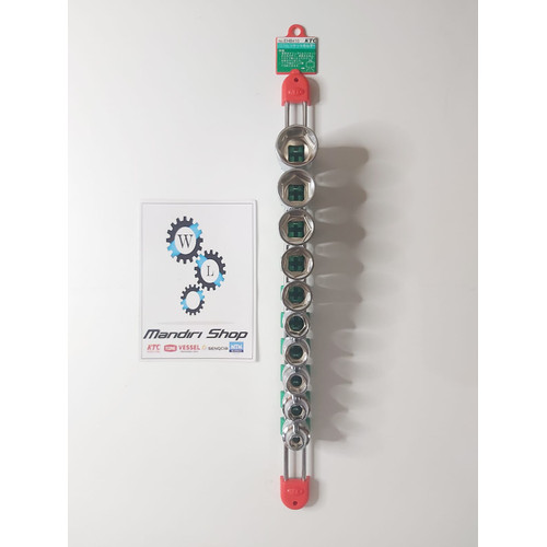 [EZM.1000097] PAKET KUNCI SHOCK SET KTC 10 PC KEMBANG 6 SQUARE 1/2 08-24