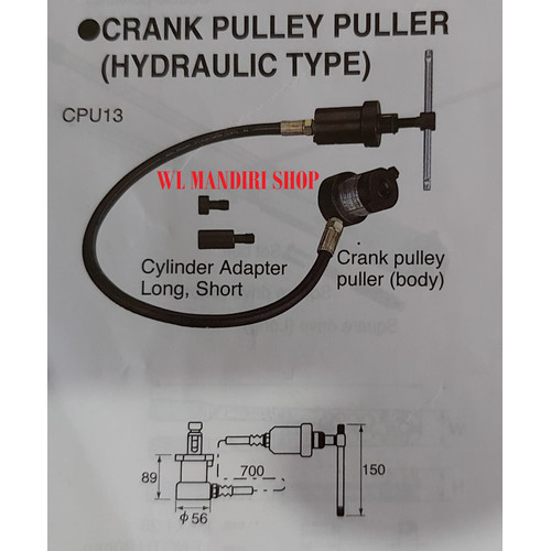 [EZM.1000110] CRANK PULLEY PULLER KTC ORIGINAL JAPAN CPU13