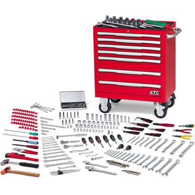 [EZM.1000138] HIGH MECHANIC TOOL SET RED KTC SK8301AR