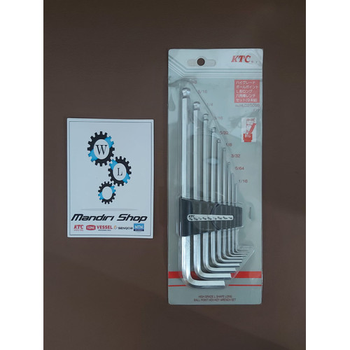 [EZM.1000174] KUNCI L BALL SET INCI PANJANG ISI 9 PC KTC HLD2509B
