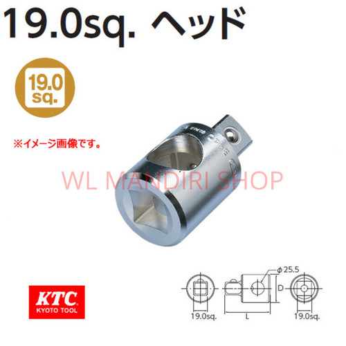 [EZM.1000223] KEPALA KUNCI SHOCK DAN GAGANG KEPALA SQUARE 3/4 BH40 & BL40-500