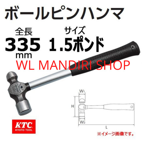 [EZM.1000370] BALL PEEN HAMMER / PALU BESI KTC 1.5 LB PH68-344