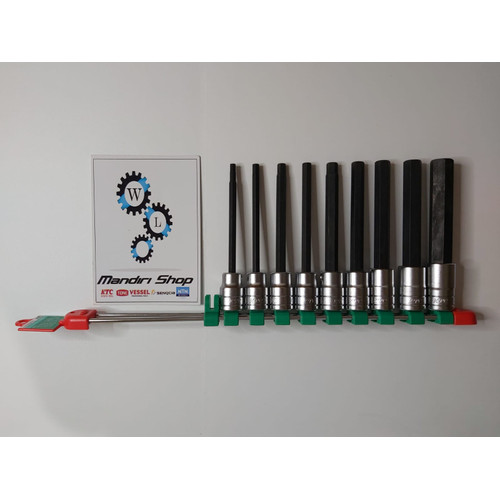 [EZM.1000403] Kunci Shock L Panjang Set/Long Hex Bit Socket Set Sq 1/2 KTC TBT4L09H