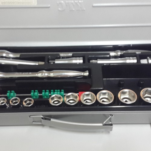 [EZM.1000889] Kunci Socket set Sq 1/2 isi 19pcs 8-27 KTC TB 413X