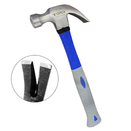 [EZM.1000307] TORA Palu Kambing 8 Oz Gagang Fiber Biru Abu - Hammer Claw