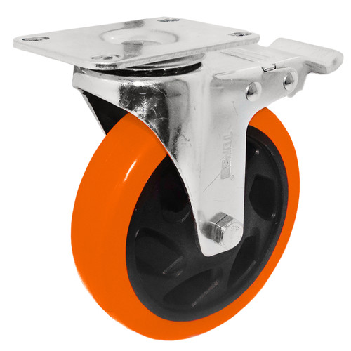 [EZM.1000310] TORA Roda Nilon Orange 6 Inch Hidup + Rem