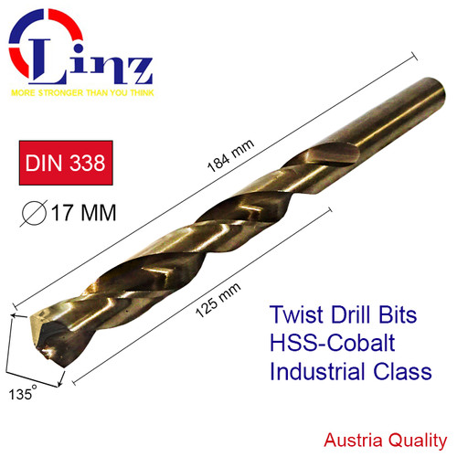 [EZM.1000415] LINZ Mata Bor Besi & Stainless 17 MM - Drill Bits HSS Cobalt