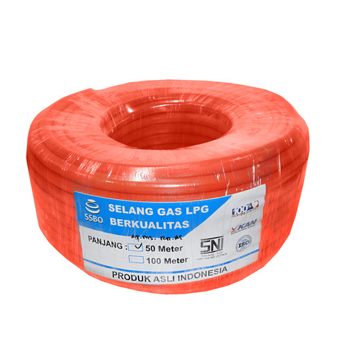 [EZM.1000433] SSBO Selang Gas LPG Orange 2 Layer 50 Meter