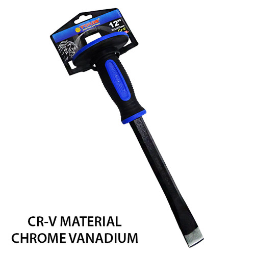 [EZM.1000434] TORA Pahat Beton Gagang Karet 12 Inch x H19 MM x F22 MM - Hand Chisel