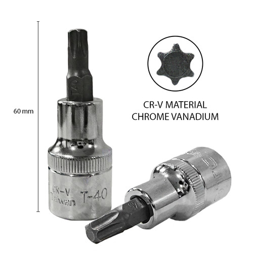 [EZM.1000506] TORA Kunci Socket Bintang 1/2 DR T40 - Star Bit Socket