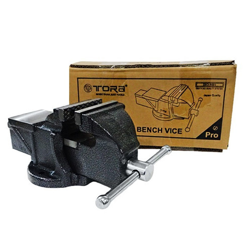[EZM.1000541] TORA Catok Paron Hitam 6 Inch - Bench Vice Fixed With Anvil